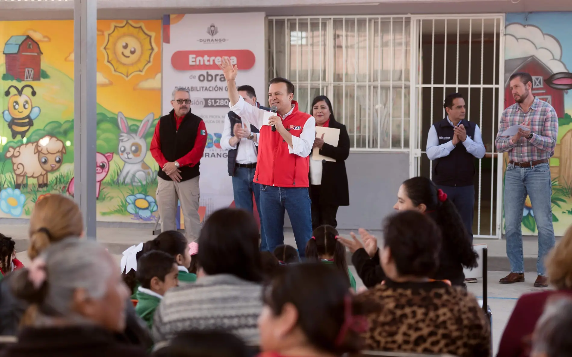 Con salones modernos, murales y juegos recreativos, Gobernador Esteban levanta preescolar en Joyas del Valle (3)